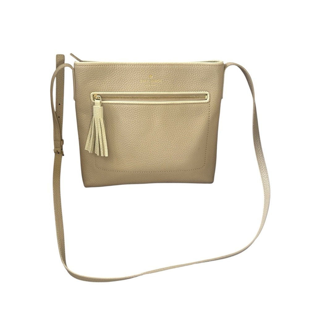Kate Spade Cream / Blush Pink Crossbody Bag in Pebbled Leather HOST PICK